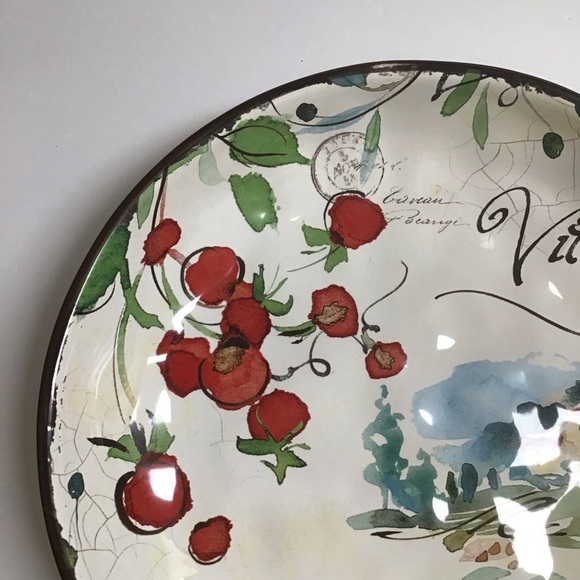 Dash of That Julie Paton Villa Tomato Salad Dessert Bowl Interamerican Products - Picture 5 of 14